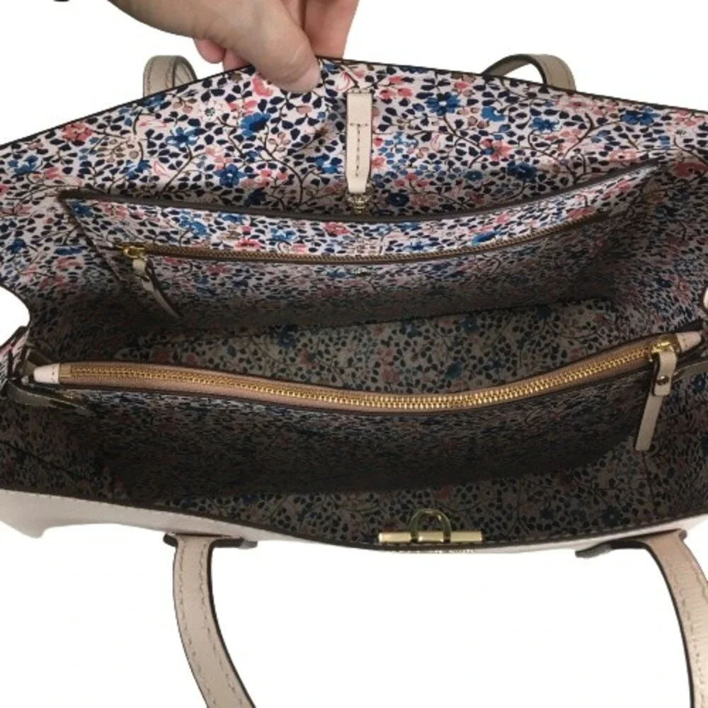 Kate Spade Hadley Road Dina Large Leather Tote Shoulder Bag Purse Blush MRP $348